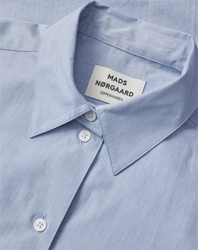 Mads Nørgaard - Prime Poplin Crelly Skjorte - Eventide